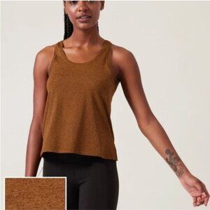 Athleta Uptempo Elevate II Tank Heather Mahogany Workout Top 1X